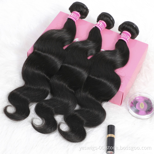 Yeswigs Cheap Remy Raw Virgin Cuticle Aligned Human Hair Extensions Mink Brazilian Hair Weave Bundles With Lace Frontal Closure